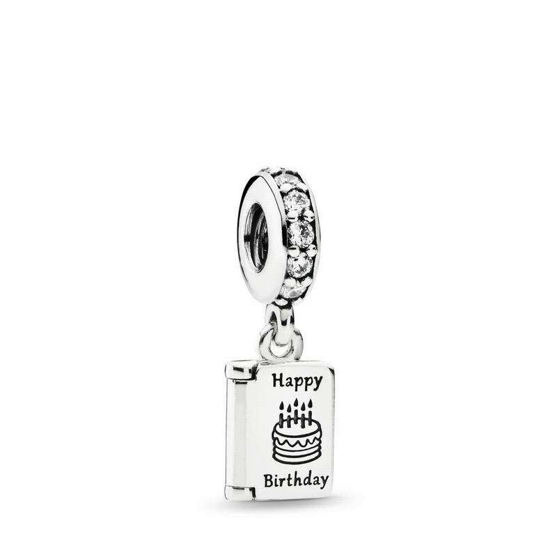 Pandora Birthday Wishes Dangle Charm - Sterling Silver/Cubic Zirconia - Canada | AX3342OM